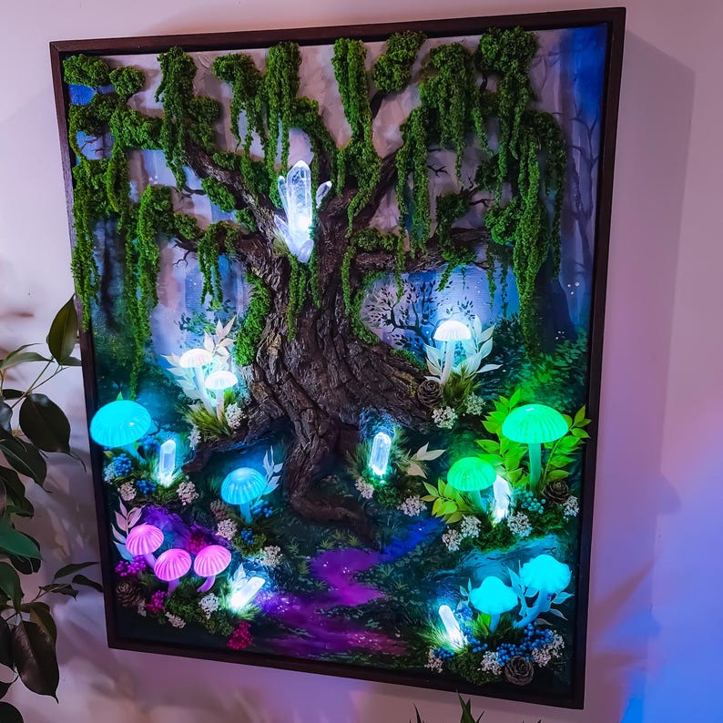 Enchanted Mushroom Night Light - 3D LED Wall Art ✨🌲