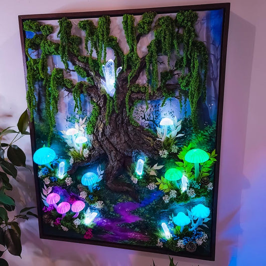 Enchanted Mushroom Night Light - 3D LED Wall Art ✨🌲
