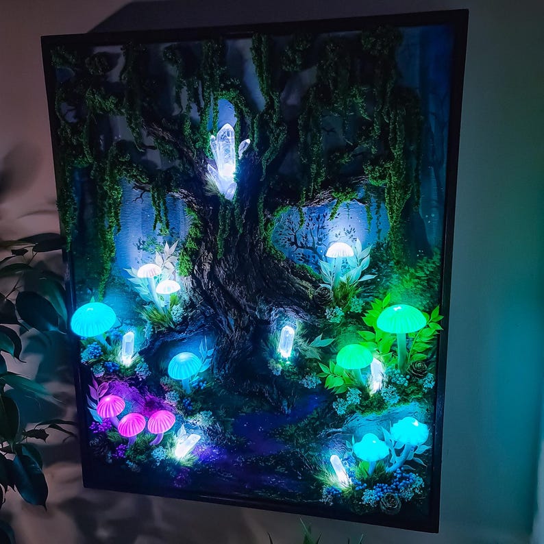 Enchanted Mushroom Night Light - 3D LED Wall Art ✨🌲