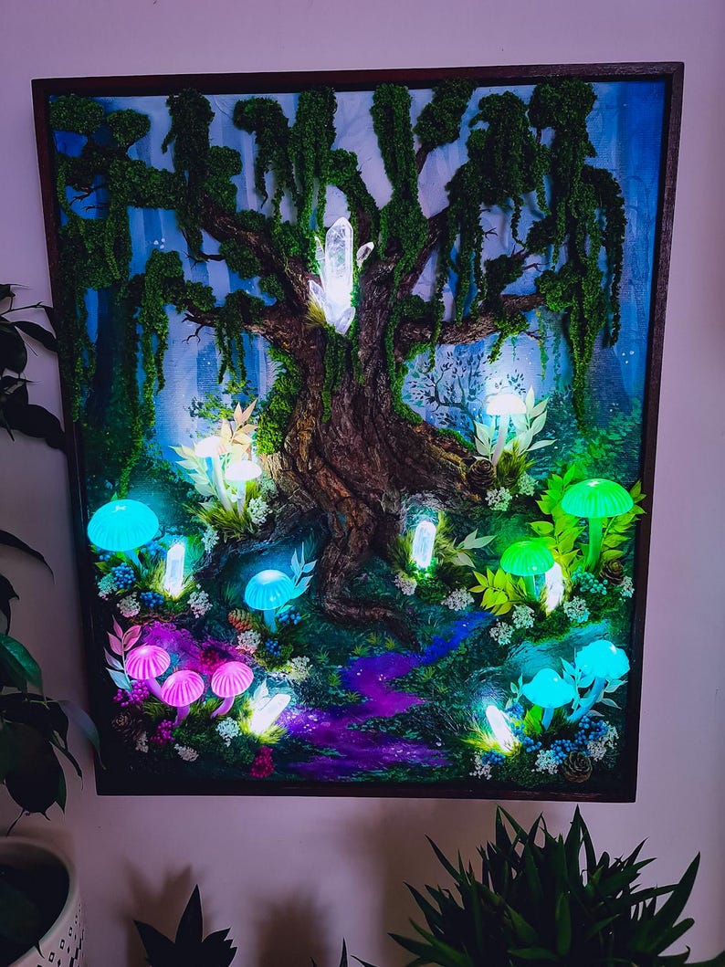 Enchanted Mushroom Night Light - 3D LED Wall Art ✨🌲