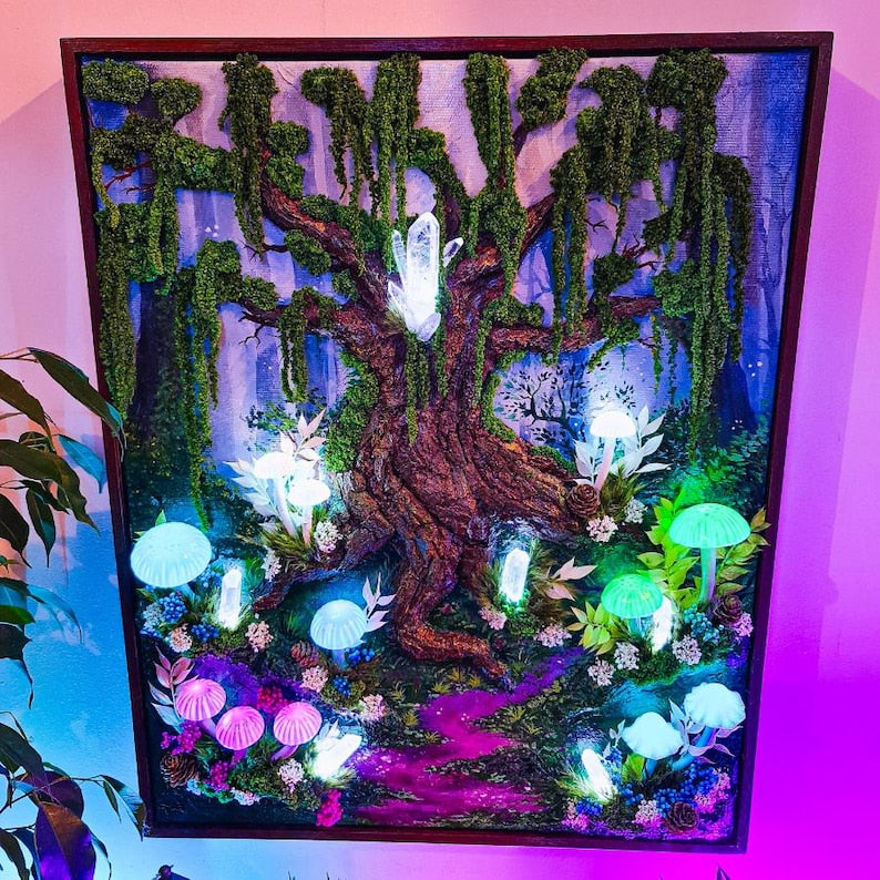 Enchanted Mushroom Night Light - 3D LED Wall Art ✨🌲