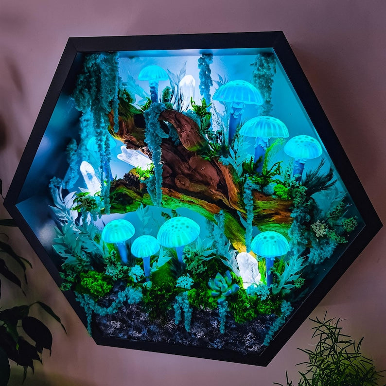 Large Mushroom Wall Lamp ✨ Handcrafted Night Light & Ambient Decor 🍄