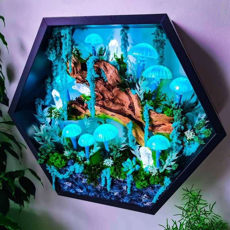 Large Mushroom Wall Lamp ✨ Handcrafted Night Light & Ambient Decor 🍄